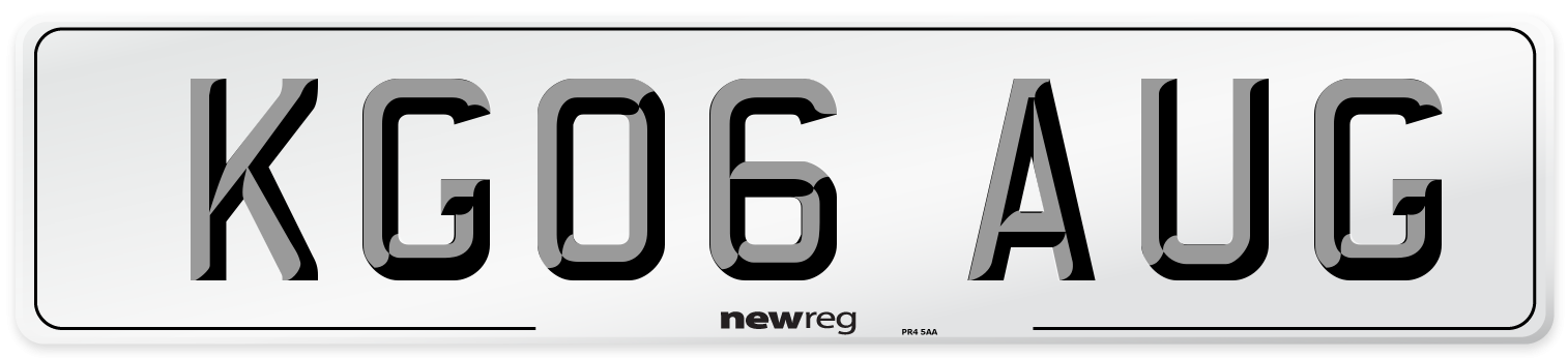 KG06 AUG Number Plate from New Reg